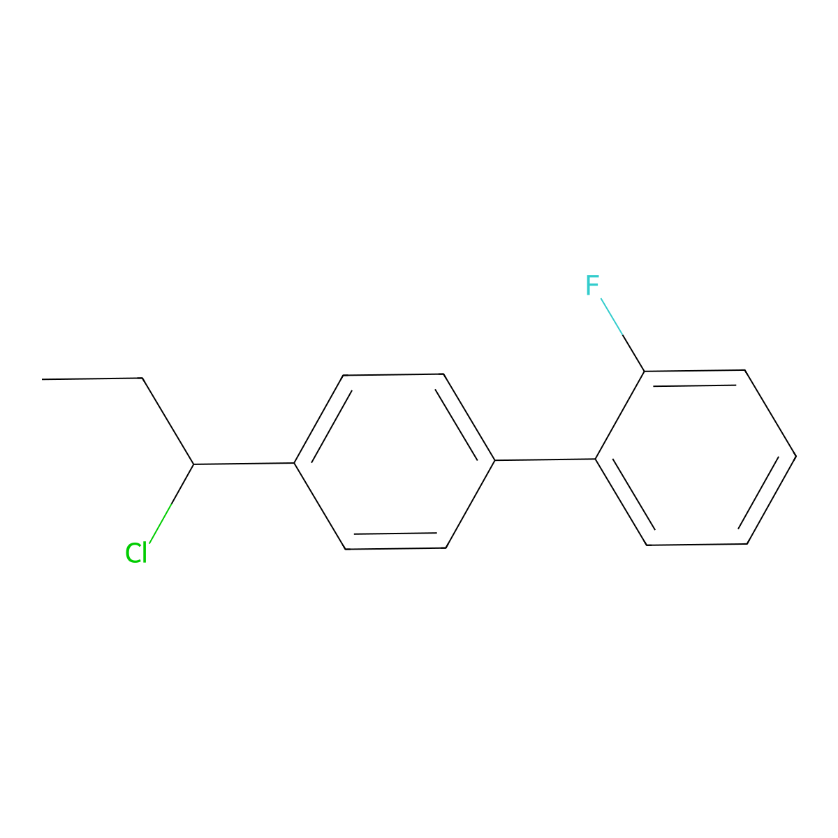 4-(1-Chloropropyl)-2'-fluoro-1,1'-biphenyl molecular structure, CAS 58828-09-4