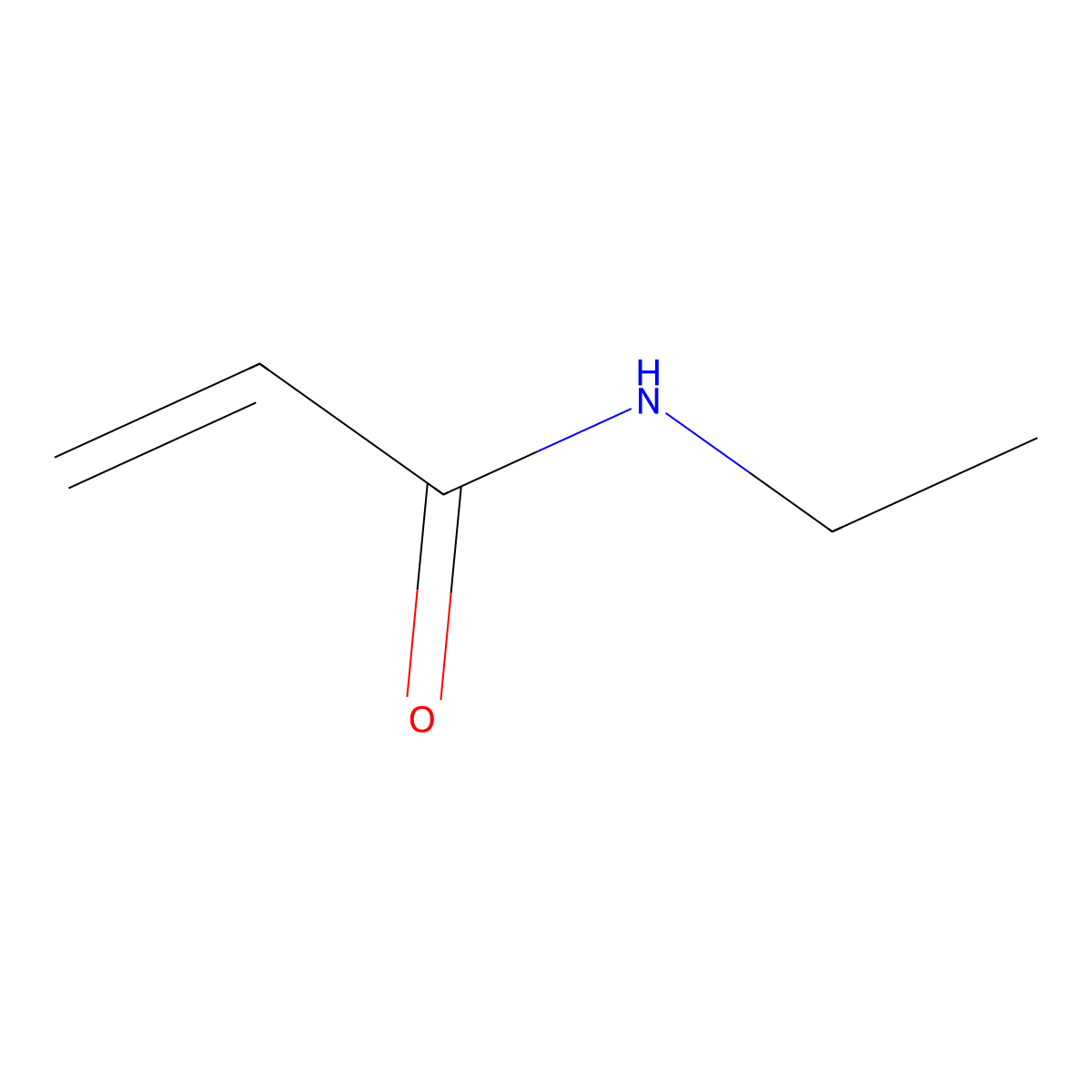 N-Ethyl acrylamide molecular structure, CAS 5883-17-0