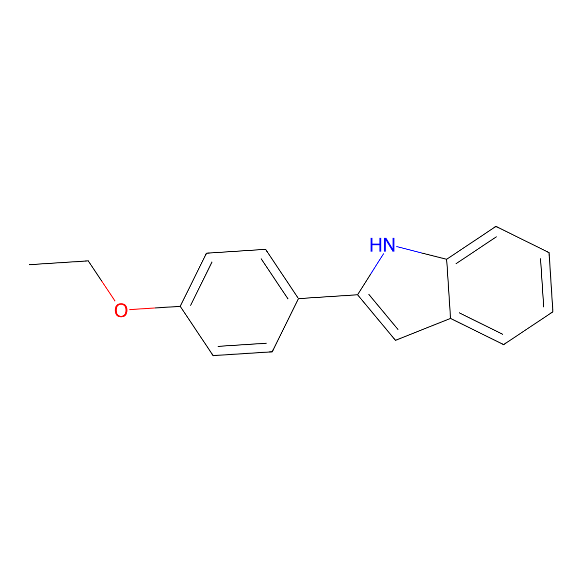 2-(4-ethoxyphenyl)-1H-indole molecular structure, CAS 5883-84-1