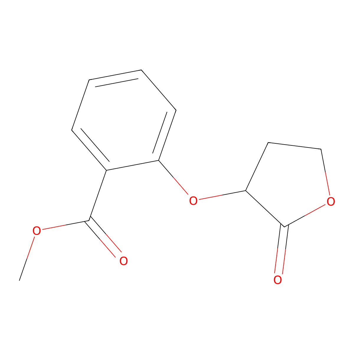 Methyl 2-[(2-oxooxolan-3-yl)oxy]benzoate molecular structure, CAS 58835-31-7