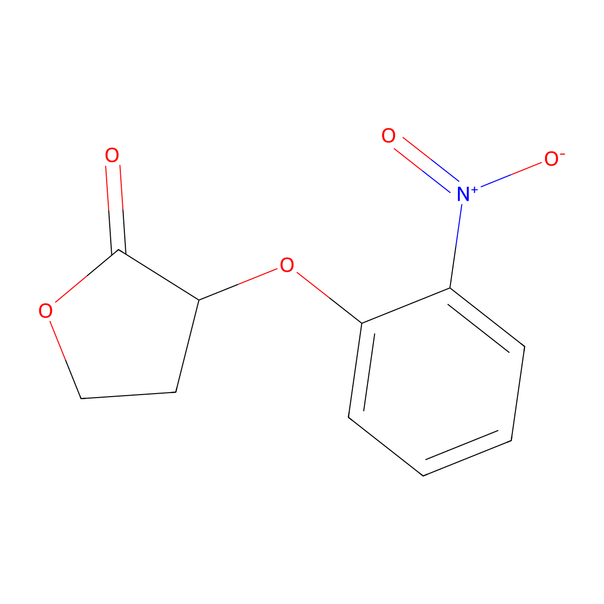 Dihydro-3-(2-nitrophenoxy)-2-(3H)-furanone molecular structure, CAS 58835-34-0