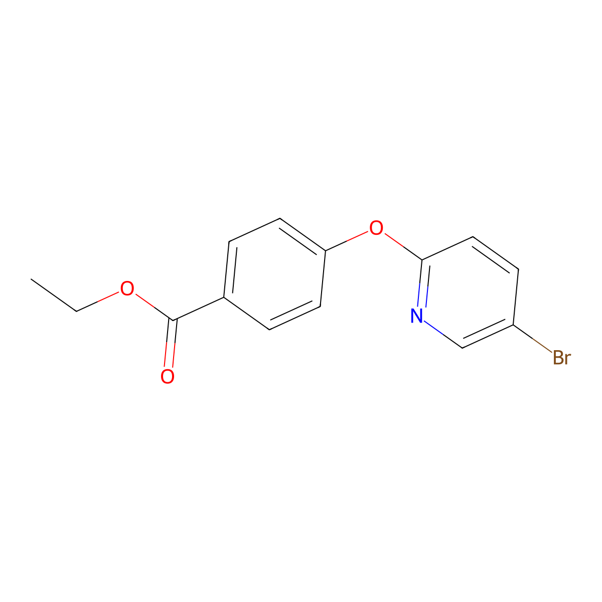 Ethyl 4-[(5-bromo-2-pyridinyl)oxy]benzoate molecular structure, CAS 58835-80-6