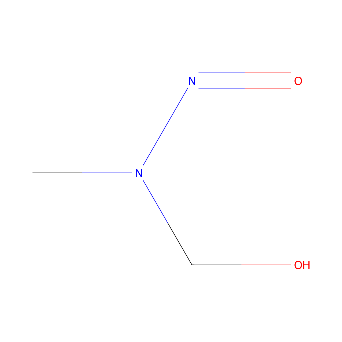 N-Nitroso-N-methyl-N-hydroxymethylamine molecular structure, CAS 58840-25-8