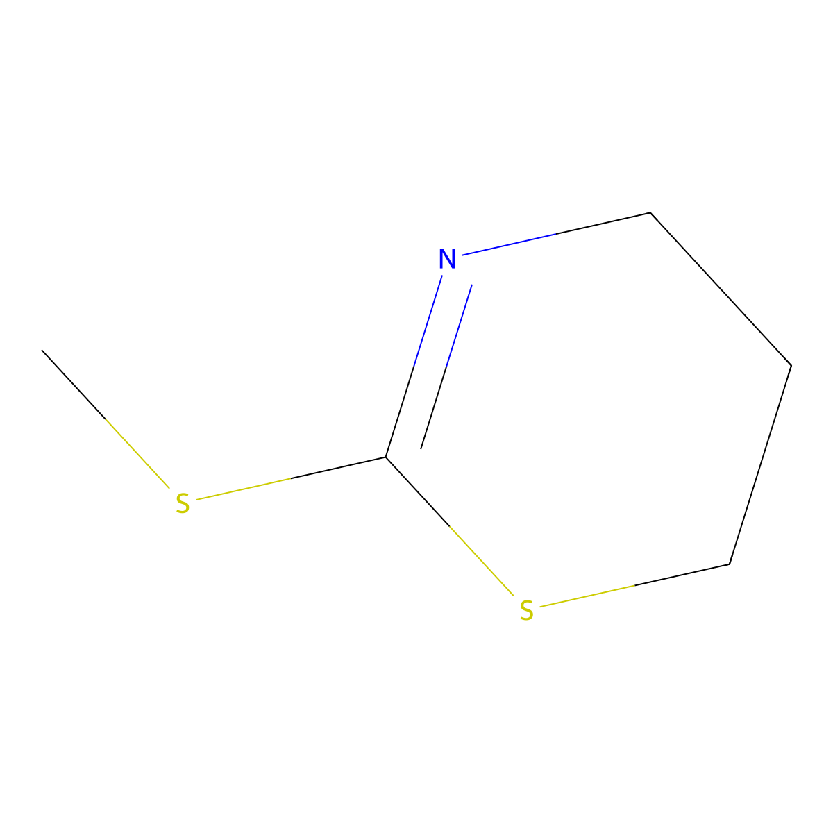 2-(methylsulfanyl)-5,6-dihydro-4H-1,3-thiazine molecular structure, CAS 58842-19-6