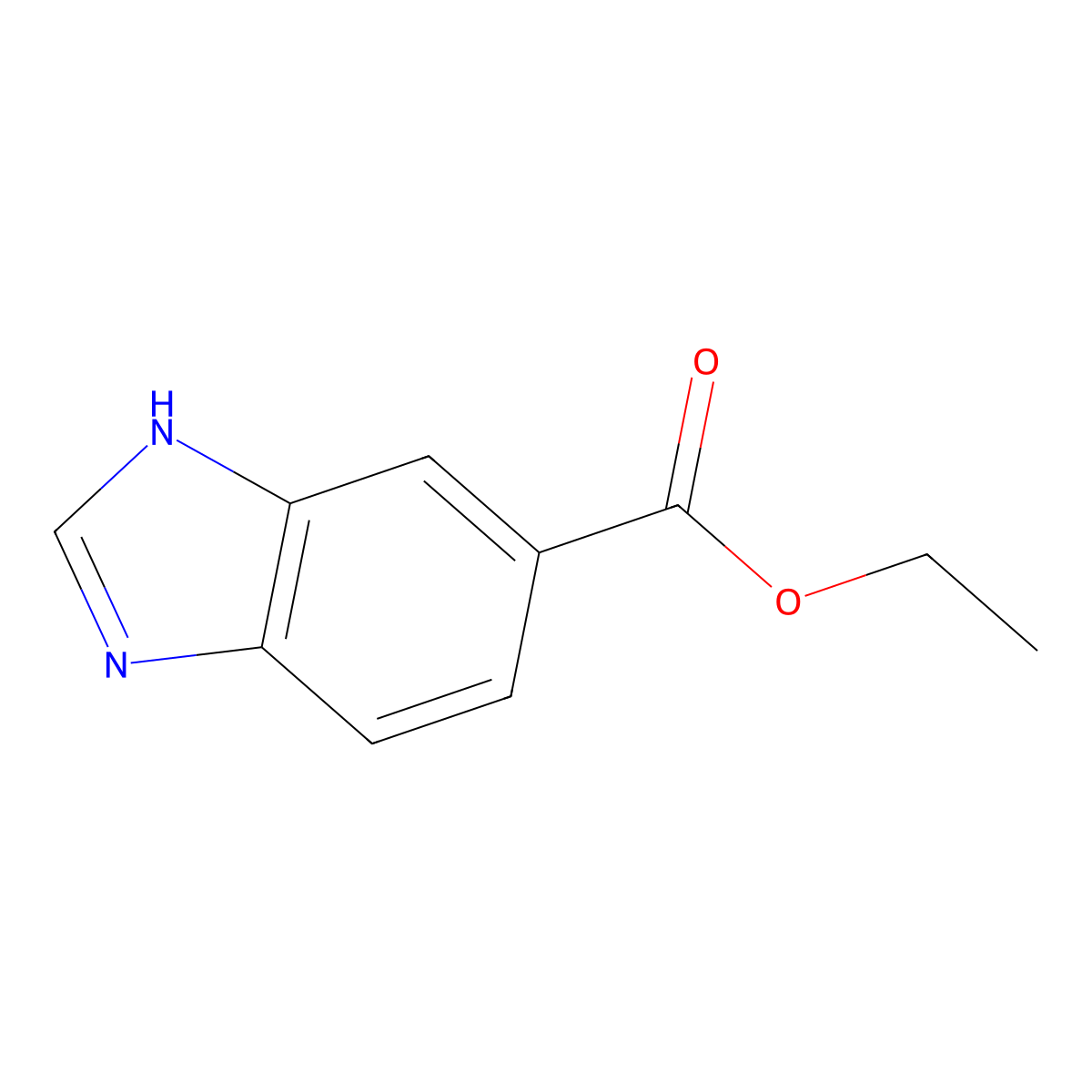 Ethyl 1H-benzimidazole-6-carboxylate molecular structure, CAS 58842-61-8