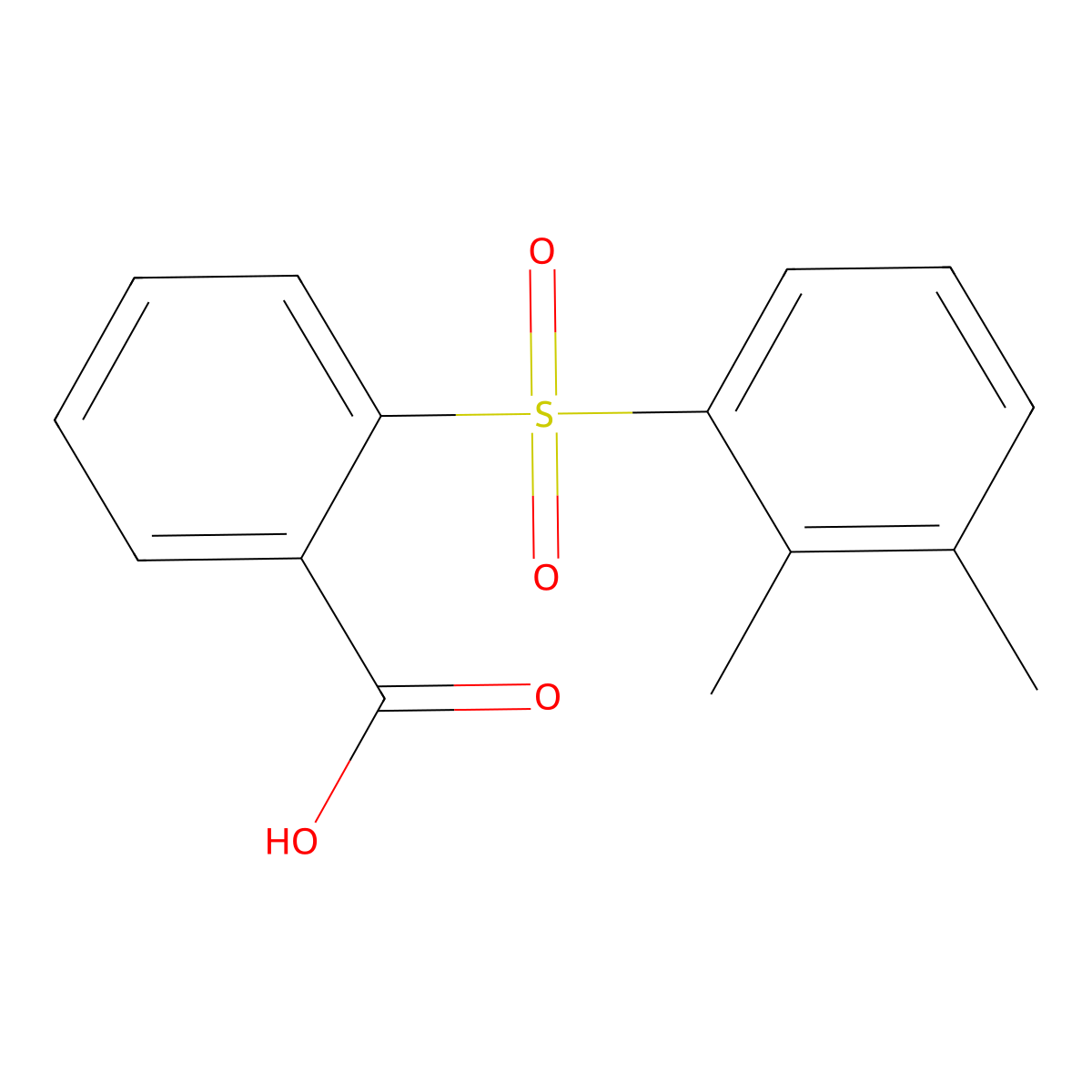 Benzoic acid, 2-((2,3-dimethylphenyl)sulfonyl)- molecular structure, CAS 58844-75-0