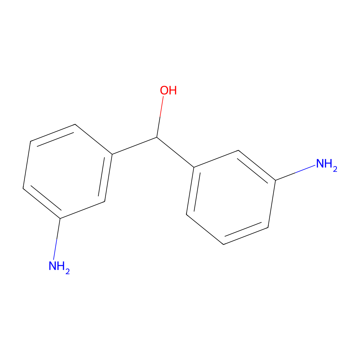 Bis(3-aminophenyl)methanol molecular structure, CAS 58845-21-9