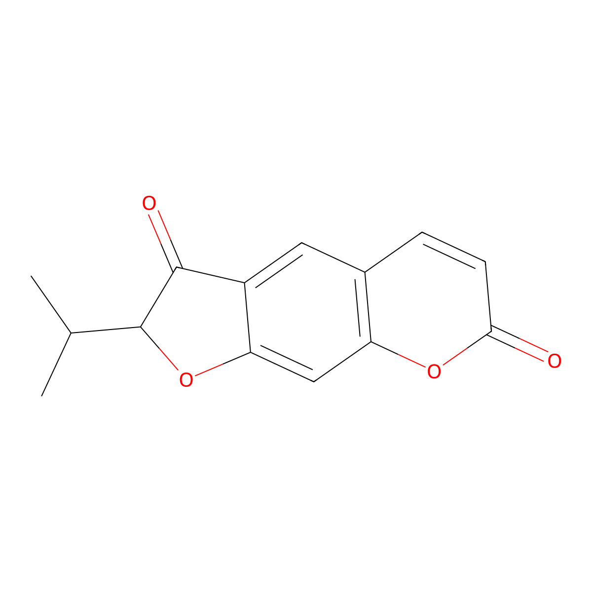 2-Propan-2-ylfuro[3,2-g]chromene-3,7-dione molecular structure, CAS 58845-66-2