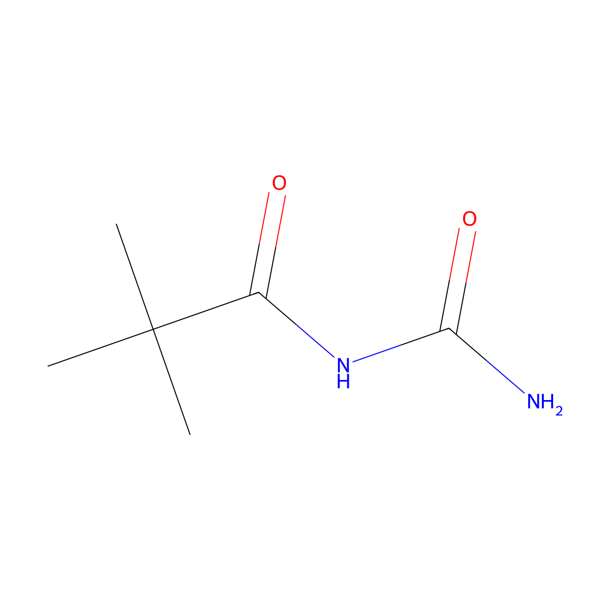 N-(aminocarbonyl)-2,2-dimethylpropionamide molecular structure, CAS 58850-86-5