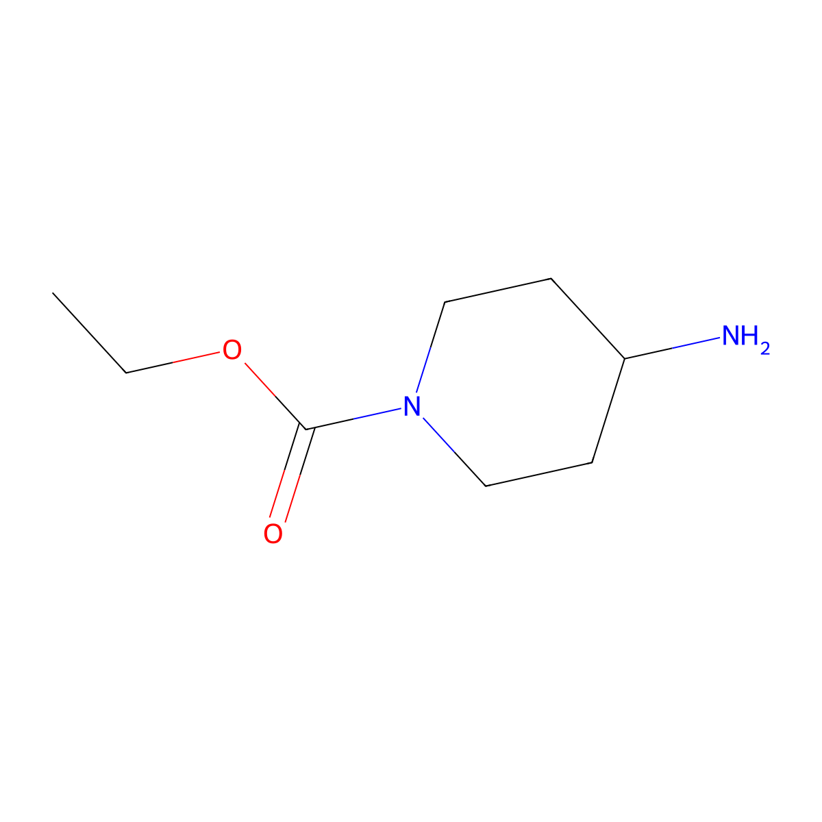 Ethyl 4-amino-1-piperidinecarboxylate molecular structure, CAS 58859-46-4