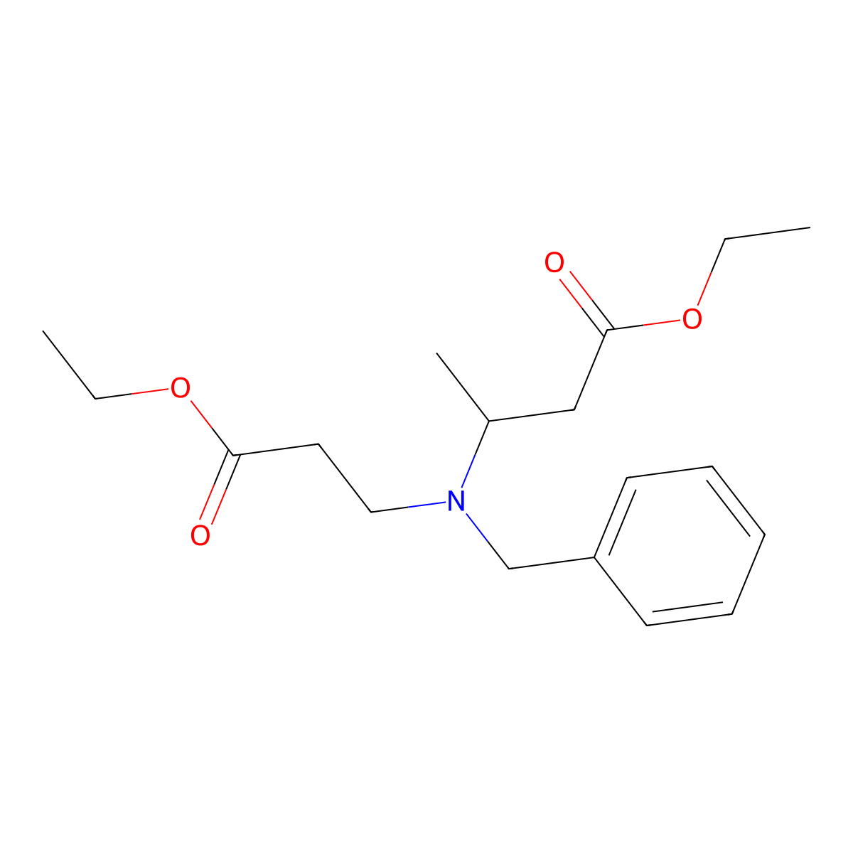 3-[Benzyl-(2-ethoxycarbonyl-ethyl)-amino]-butyric acid ethyl ester molecular structure, CAS 58859-66-8