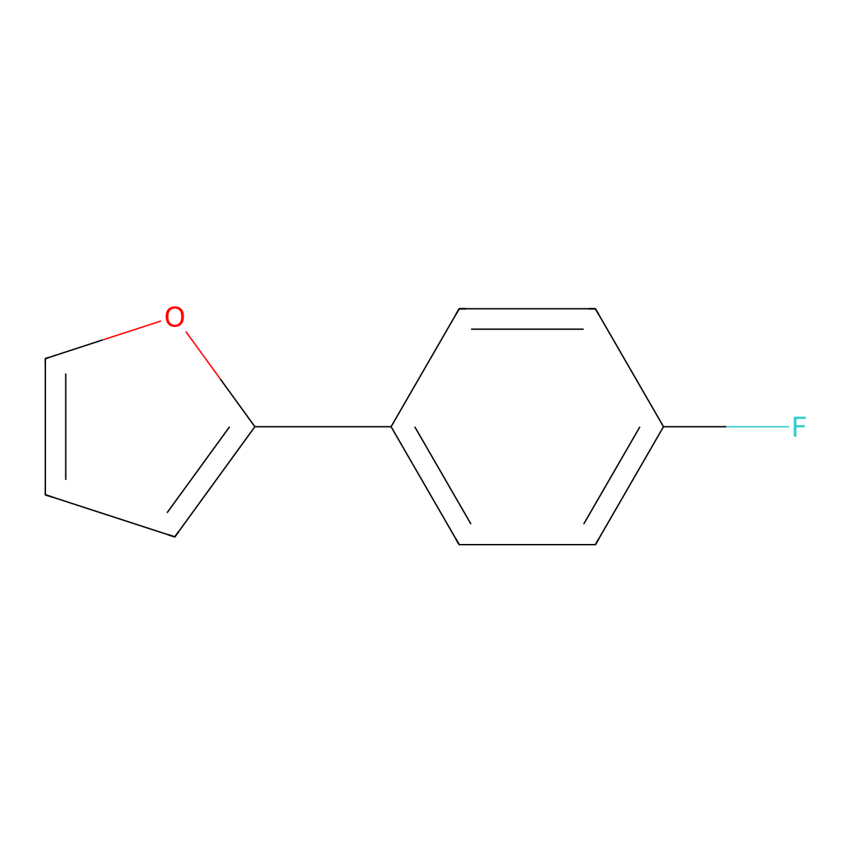 2-(4-Fluorophenyl)furan molecular structure, CAS 58861-45-3