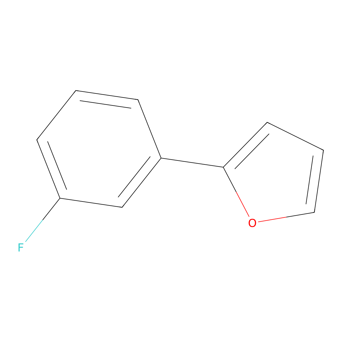 2-(3-Fluorophenyl)furan molecular structure, CAS 58861-46-4