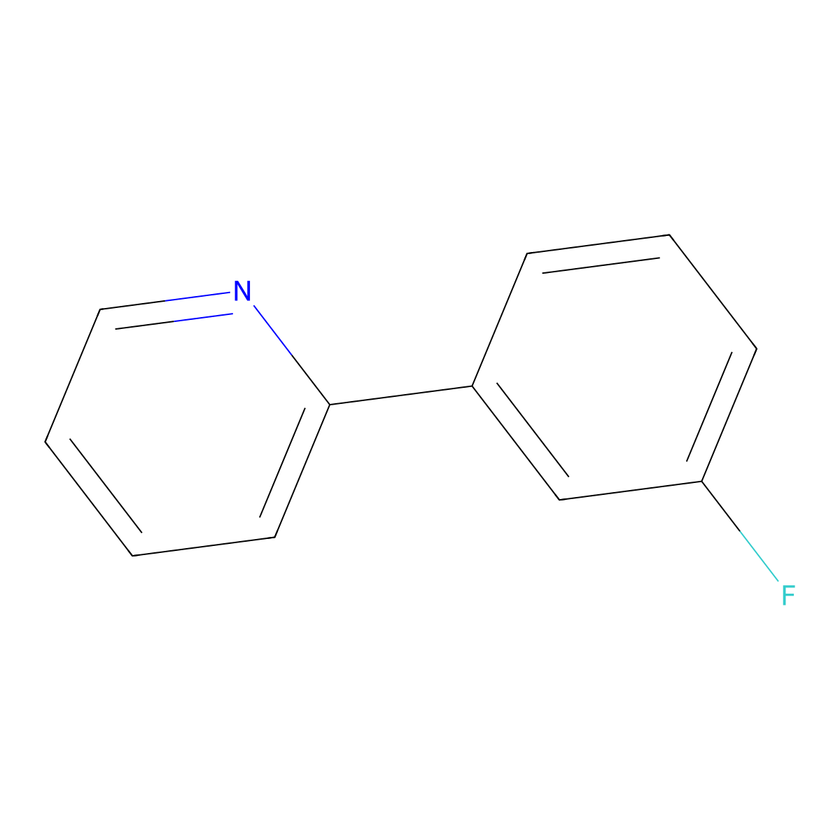 2-(3-Fluorophenyl)pyridine molecular structure, CAS 58861-54-4