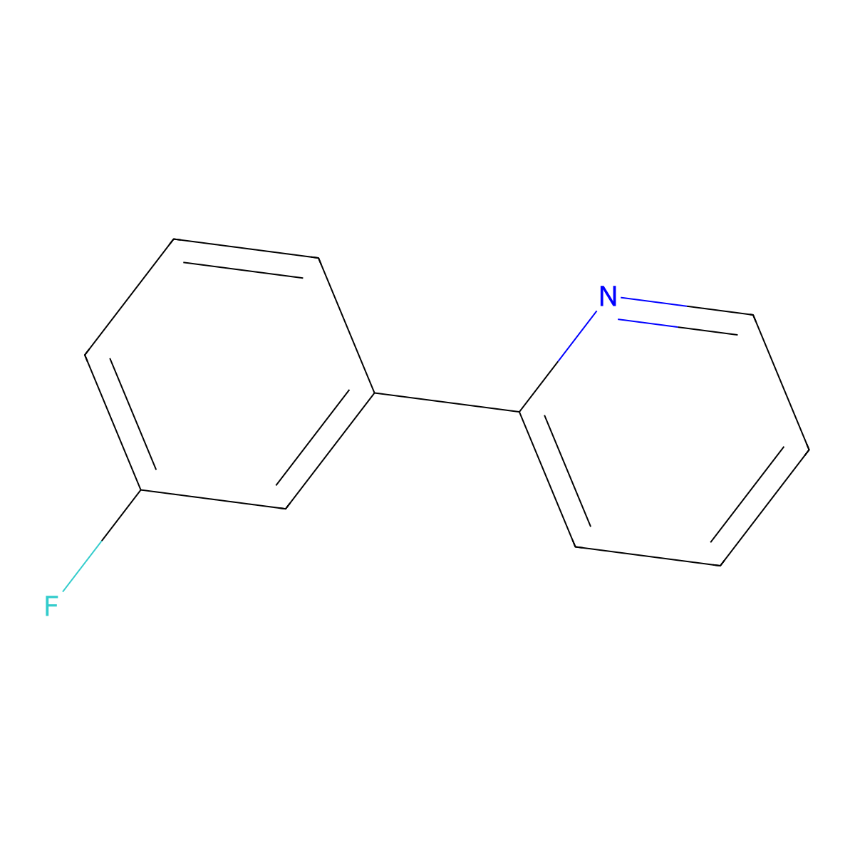 2-(3-Fluorophenyl)pyridine molecular structure, CAS 58861-54-4