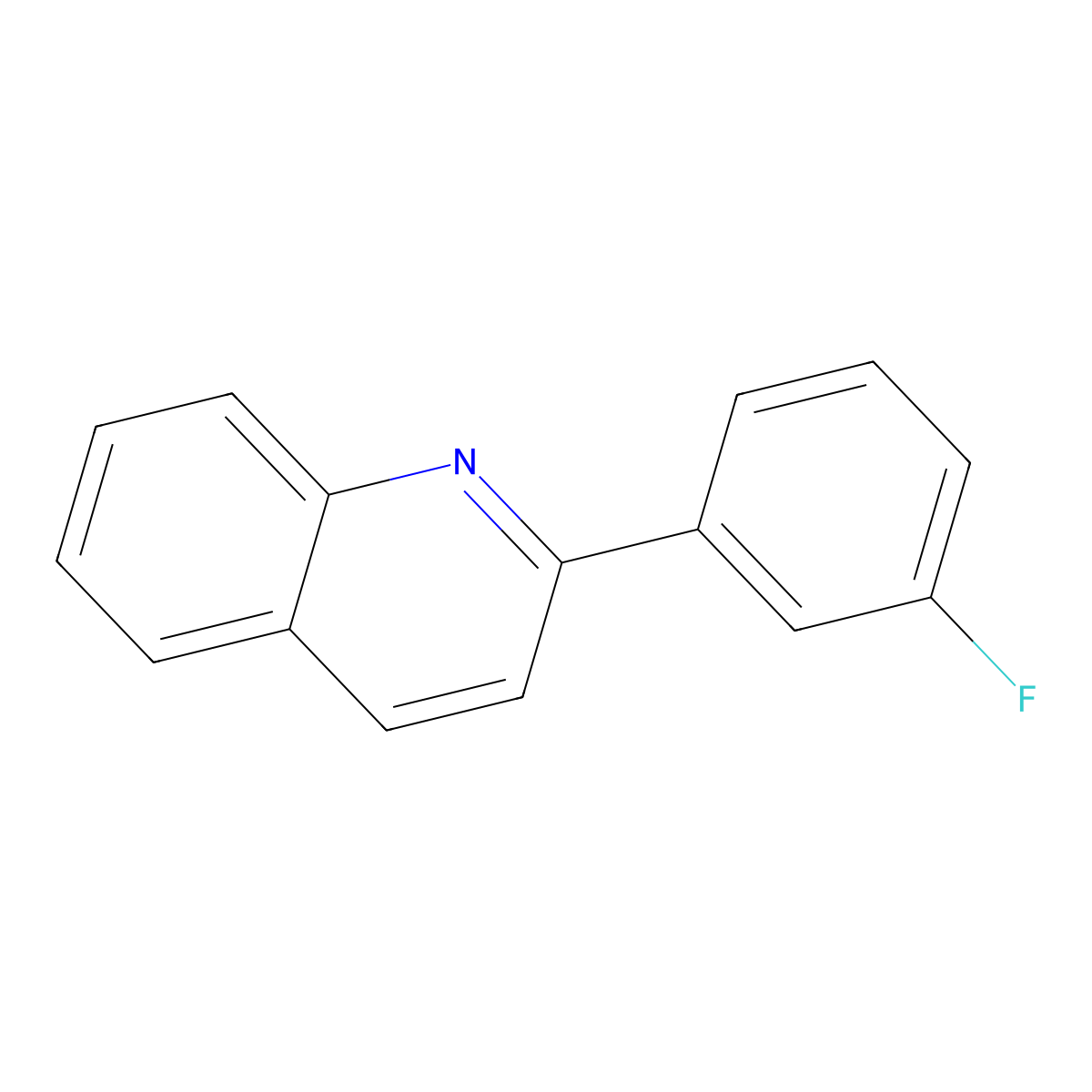2-(3-Fluorophenyl)quinoline molecular structure, CAS 58861-55-5