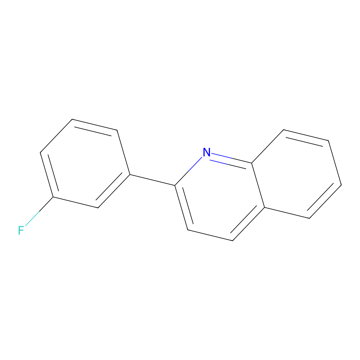 2-(3-Fluorophenyl)quinoline molecular structure, CAS 58861-55-5