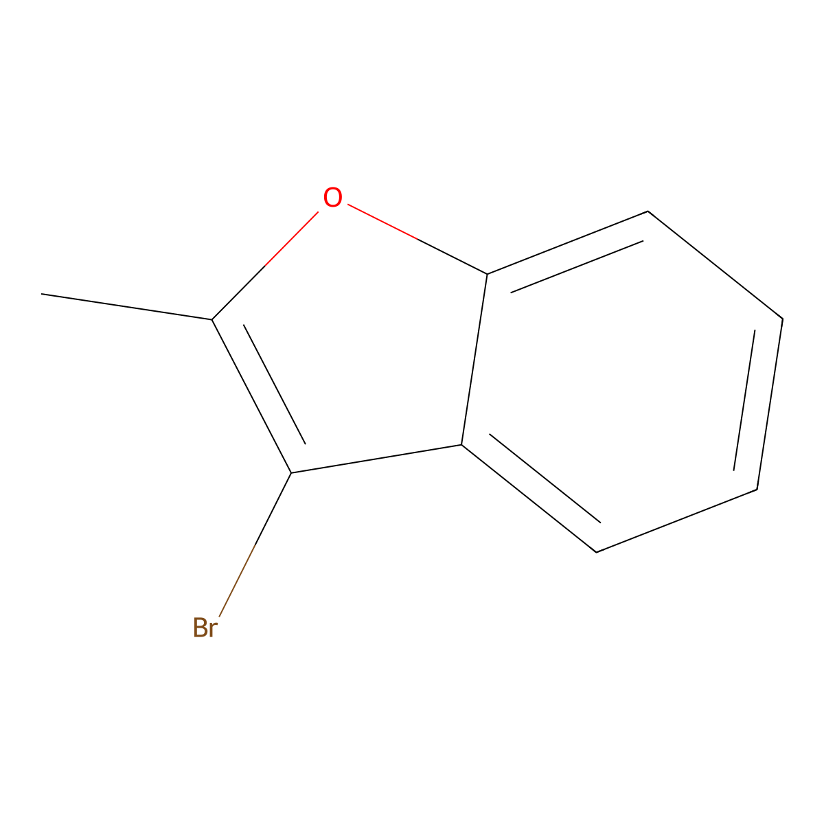3-Bromo-2-methyl-1-benzofuran molecular structure, CAS 58863-48-2