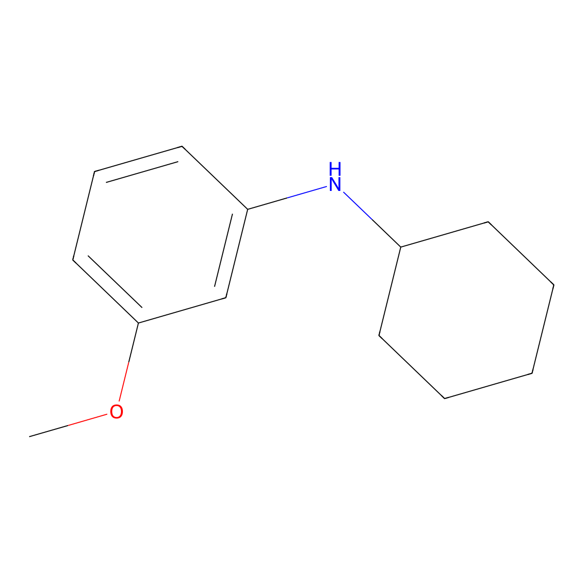 Cyclohexyl-(3-methoxyphenyl)-amine molecular structure, CAS 58864-12-3