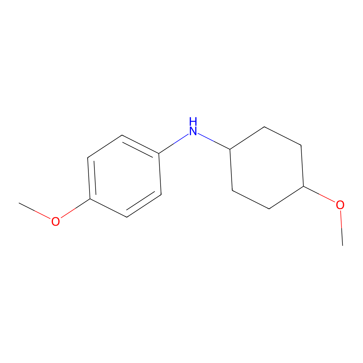 4-methoxy-N-(4-methoxycyclohexyl)aniline molecular structure, CAS 58864-13-4