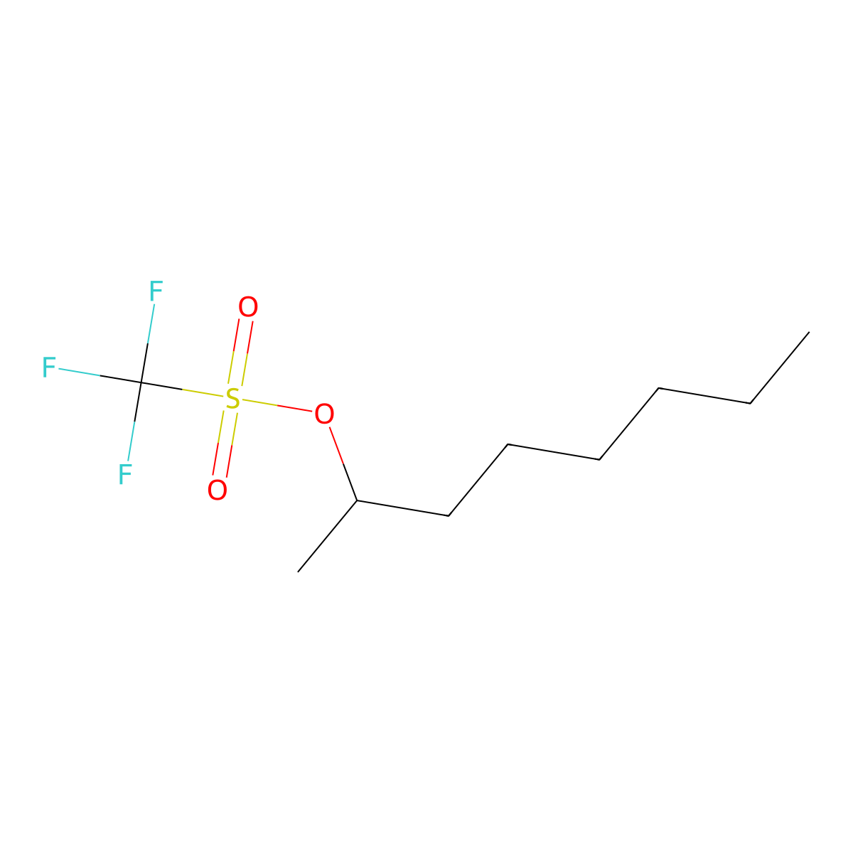 Octan-2-yl trifluoromethanesulfonate molecular structure, CAS 58864-30-5