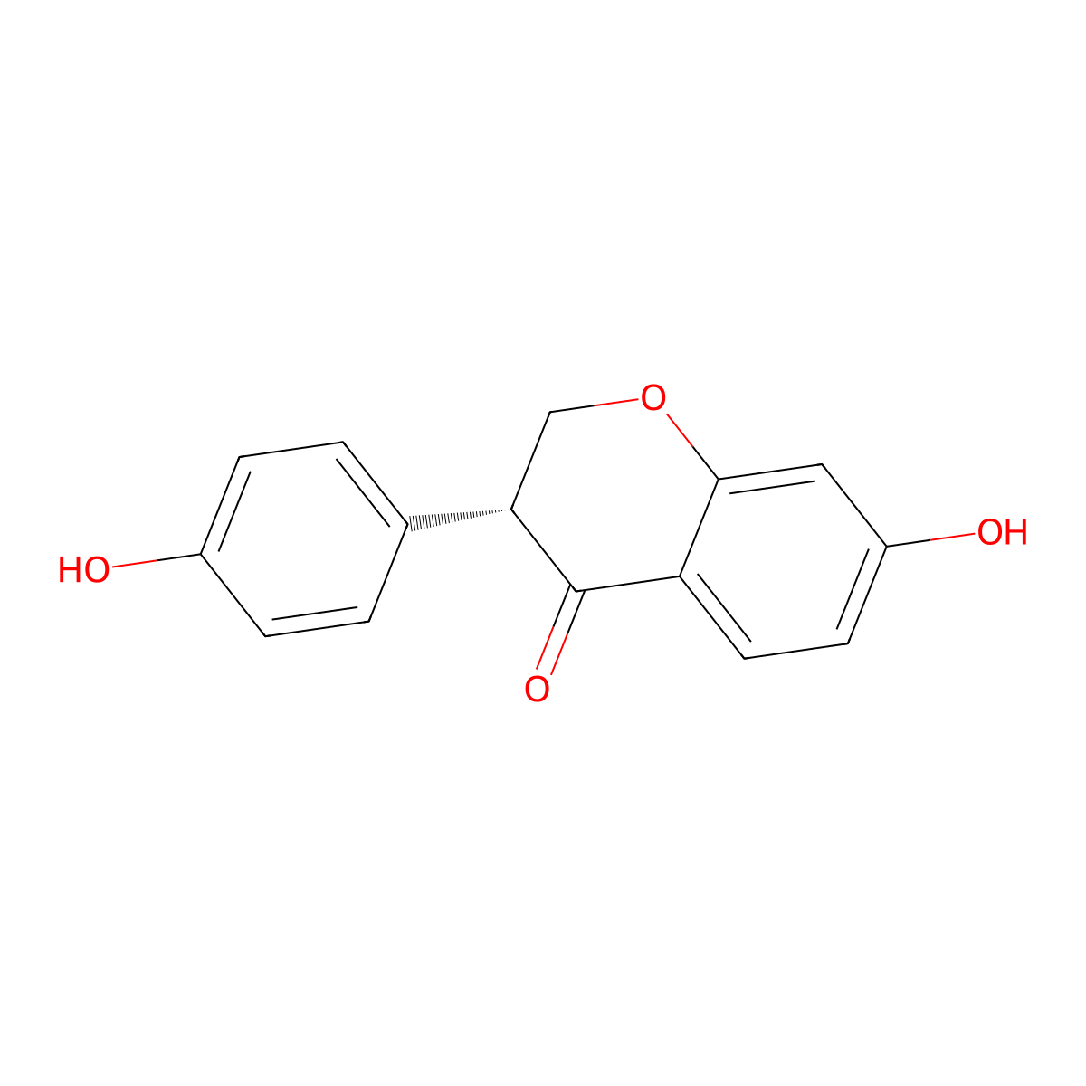 (R)-7-Hydroxy-3-(4-hydroxyphenyl)chroman-4-one molecular structure, CAS 58865-02-4