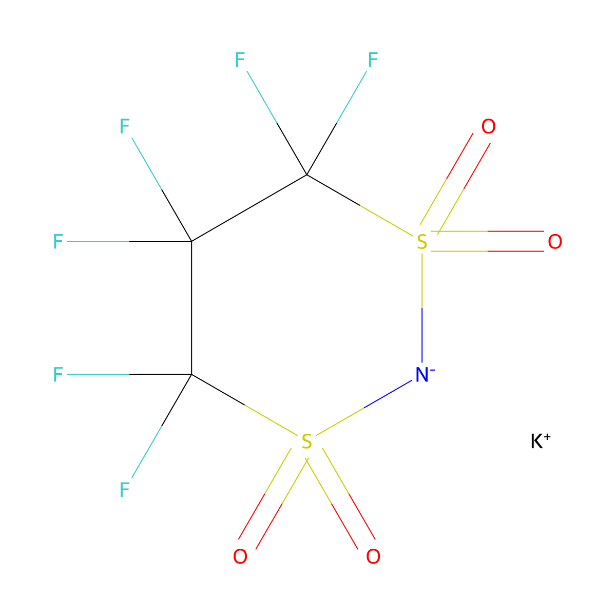 Potassium 1,1,2,2,3,3-Hexafluoropropane-1,3-disulfonimide molecular structure, CAS 588668-97-7