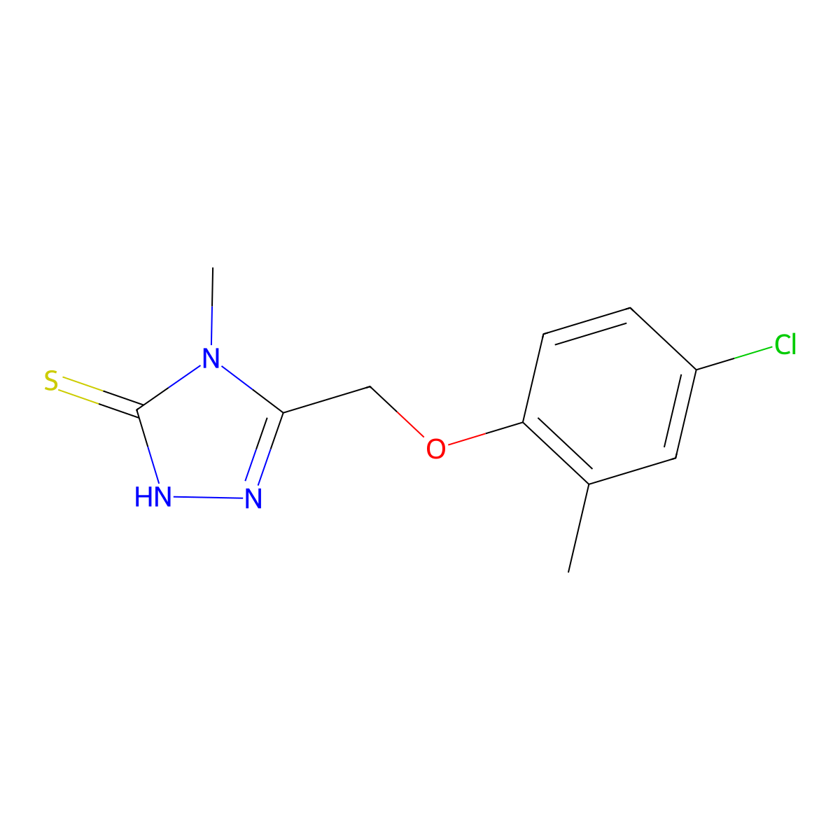 5-[(4-chloro-2-methylphenoxy)methyl]-4-methyl-4H-1,2,4-triazole-3-thiol molecular structure, CAS 588673-47-6