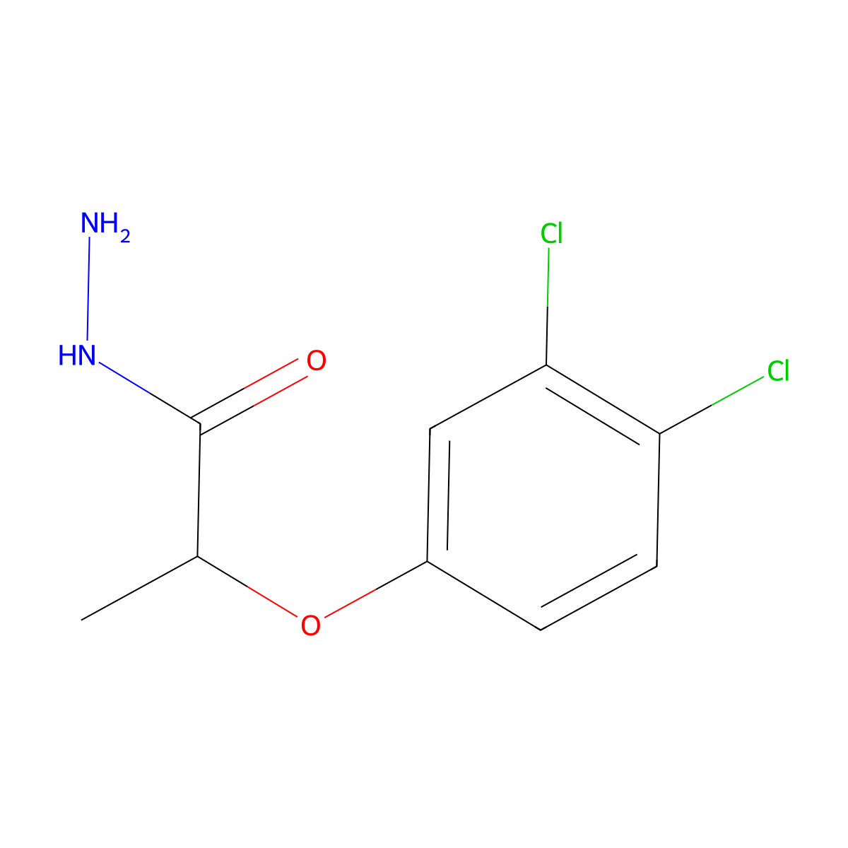 2-(3,4-Dichlorophenoxy)propanohydrazide molecular structure, CAS 588673-62-5