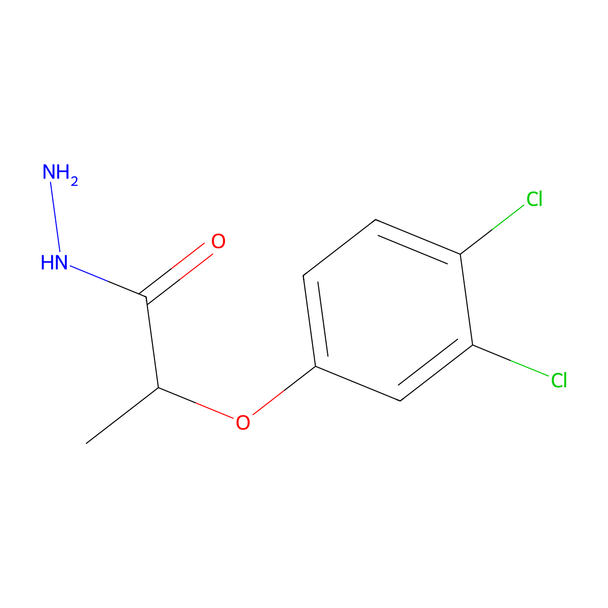 2-(3,4-Dichlorophenoxy)propanohydrazide molecular structure, CAS 588673-62-5