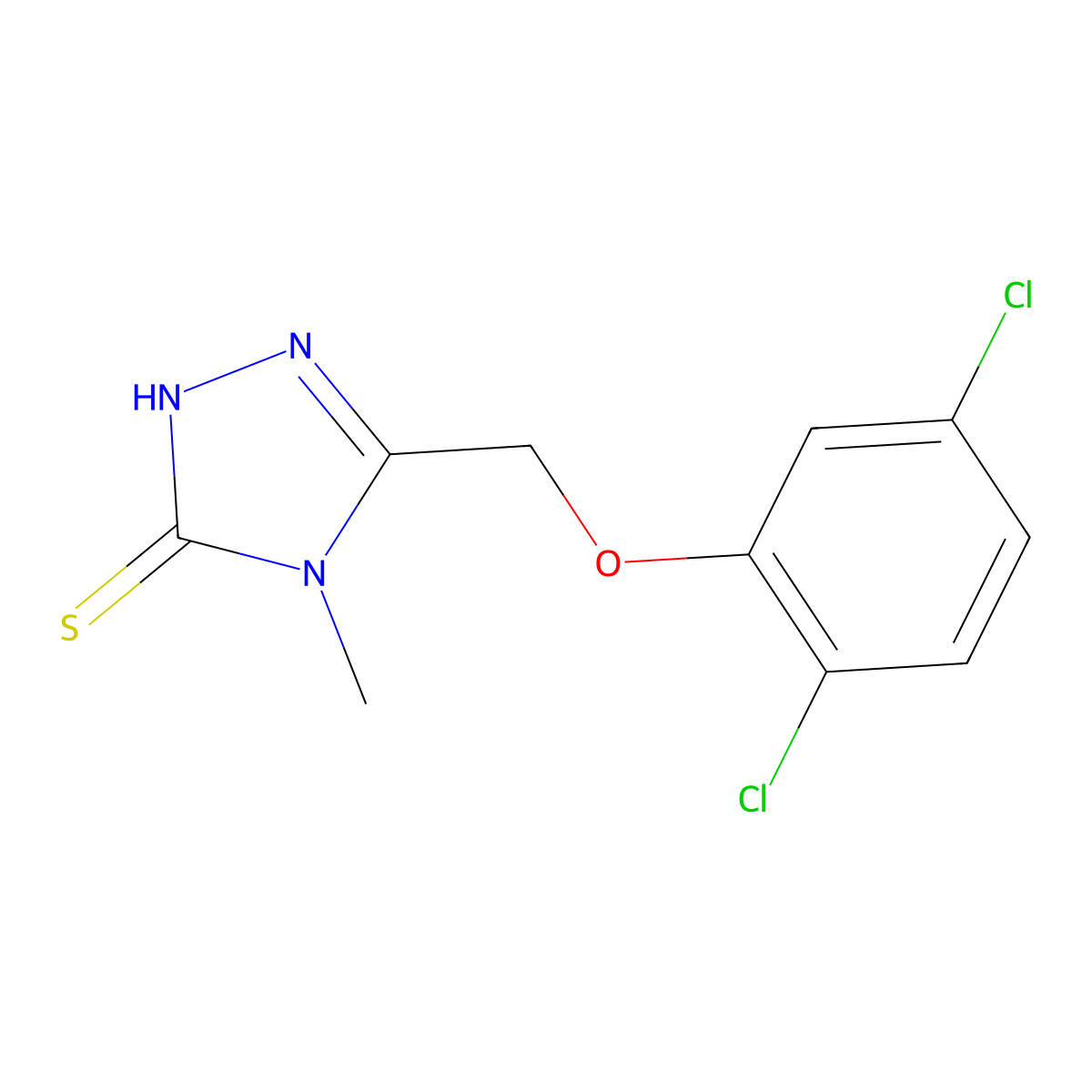 5-[(2,5-dichlorophenoxy)methyl]-4-methyl-4H-1,2,4-triazole-3-thiol molecular structure, CAS 588674-33-3