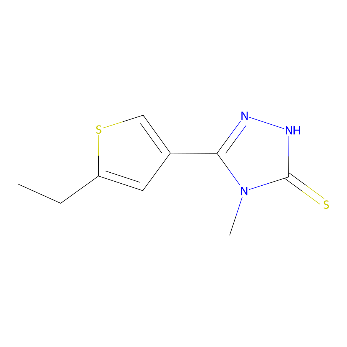5-(5-ethylthien-3-yl)-4-methyl-4H-1,2,4-triazole-3-thiol molecular structure, CAS 588674-76-4
