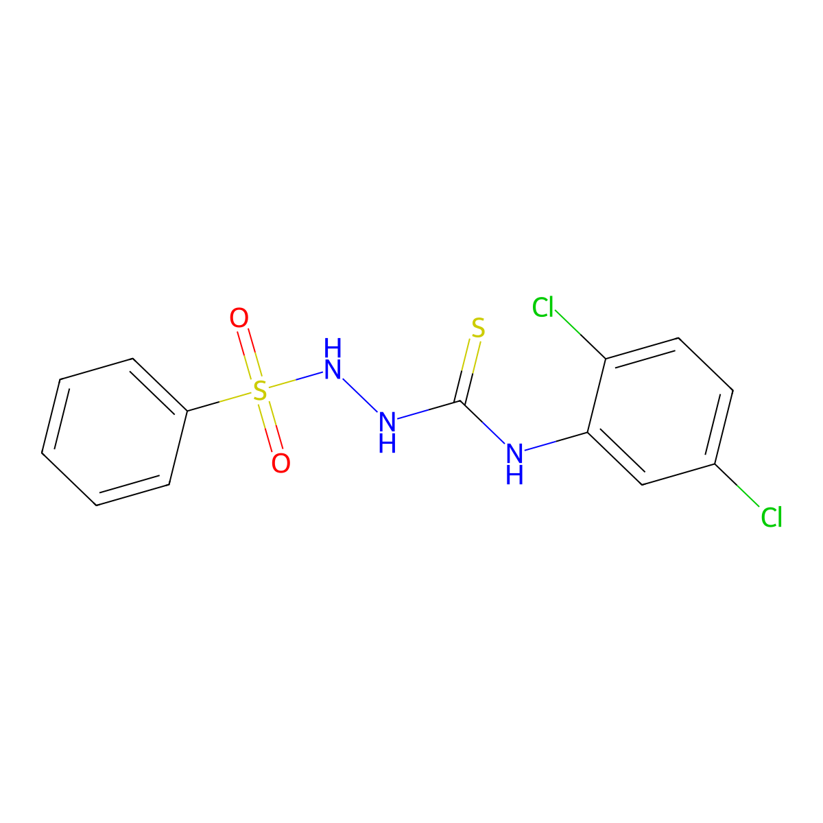 1-(Benzenesulfonamido)-3-(2,5-dichlorophenyl)thiourea molecular structure, CAS 588676-18-0