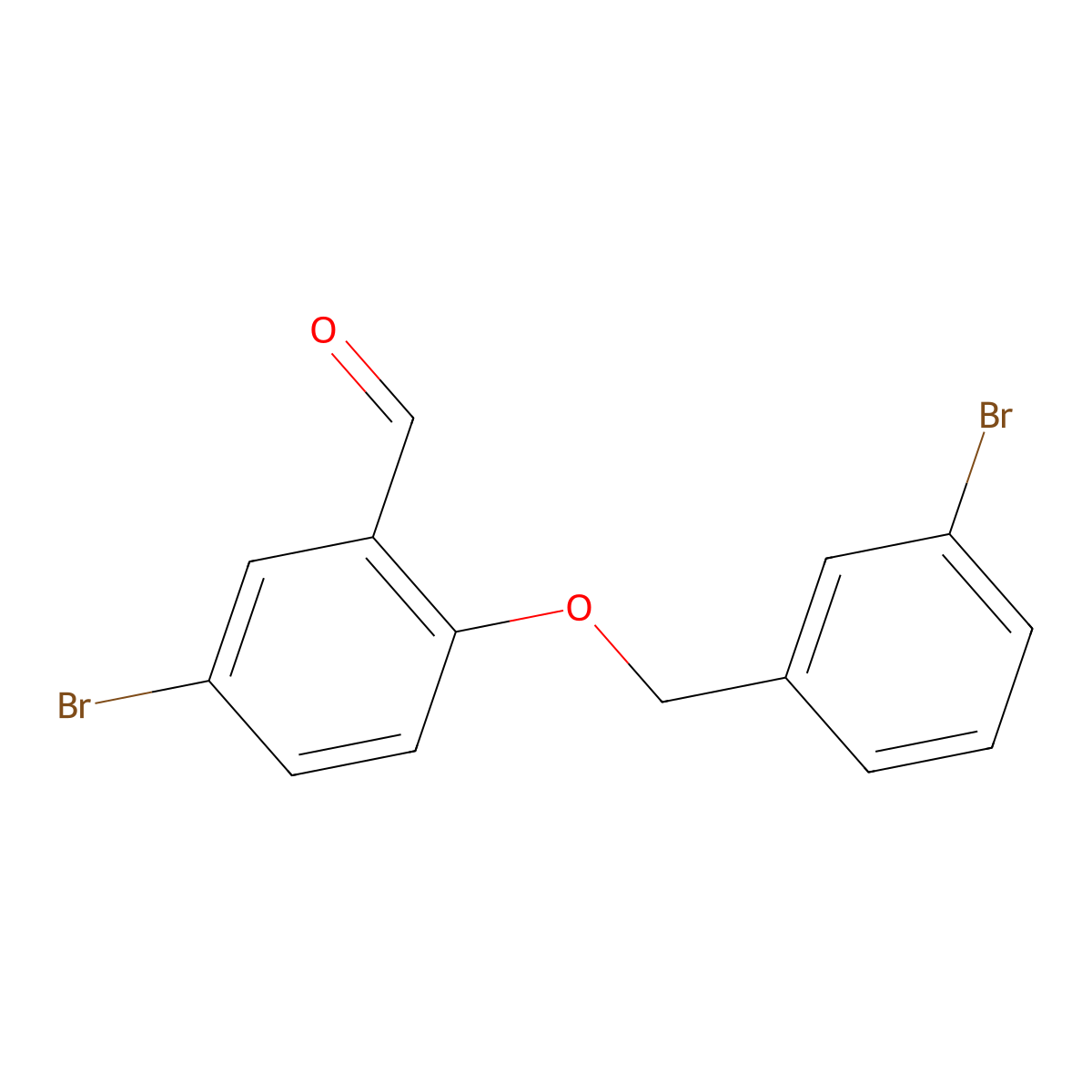 5-Bromo-2-((3-bromophenyl)methoxy)benzaldehyde molecular structure, CAS 588676-83-9