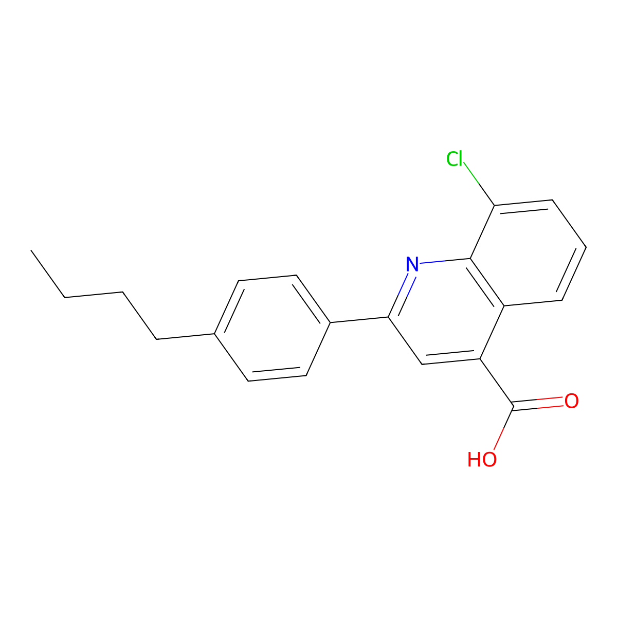 2-(4-Butylphenyl)-8-chloroquinoline-4-carboxylic acid molecular structure, CAS 588677-33-2