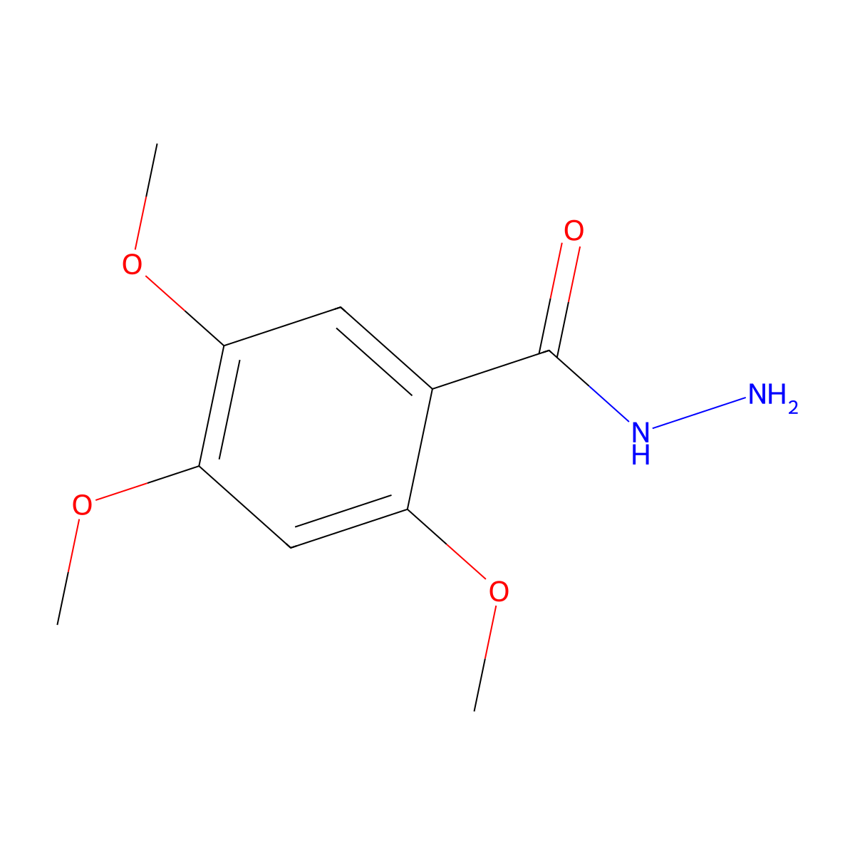 2,4,5-Trimethoxybenzohydrazide molecular structure, CAS 588677-34-3