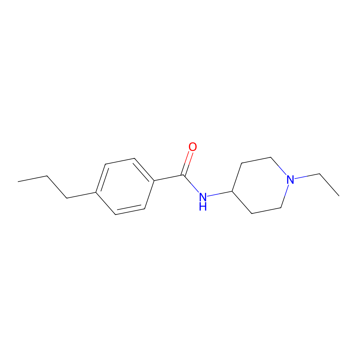 N-(1-ethylpiperidin-4-yl)-4-propylbenzamide molecular structure, CAS 588677-41-2