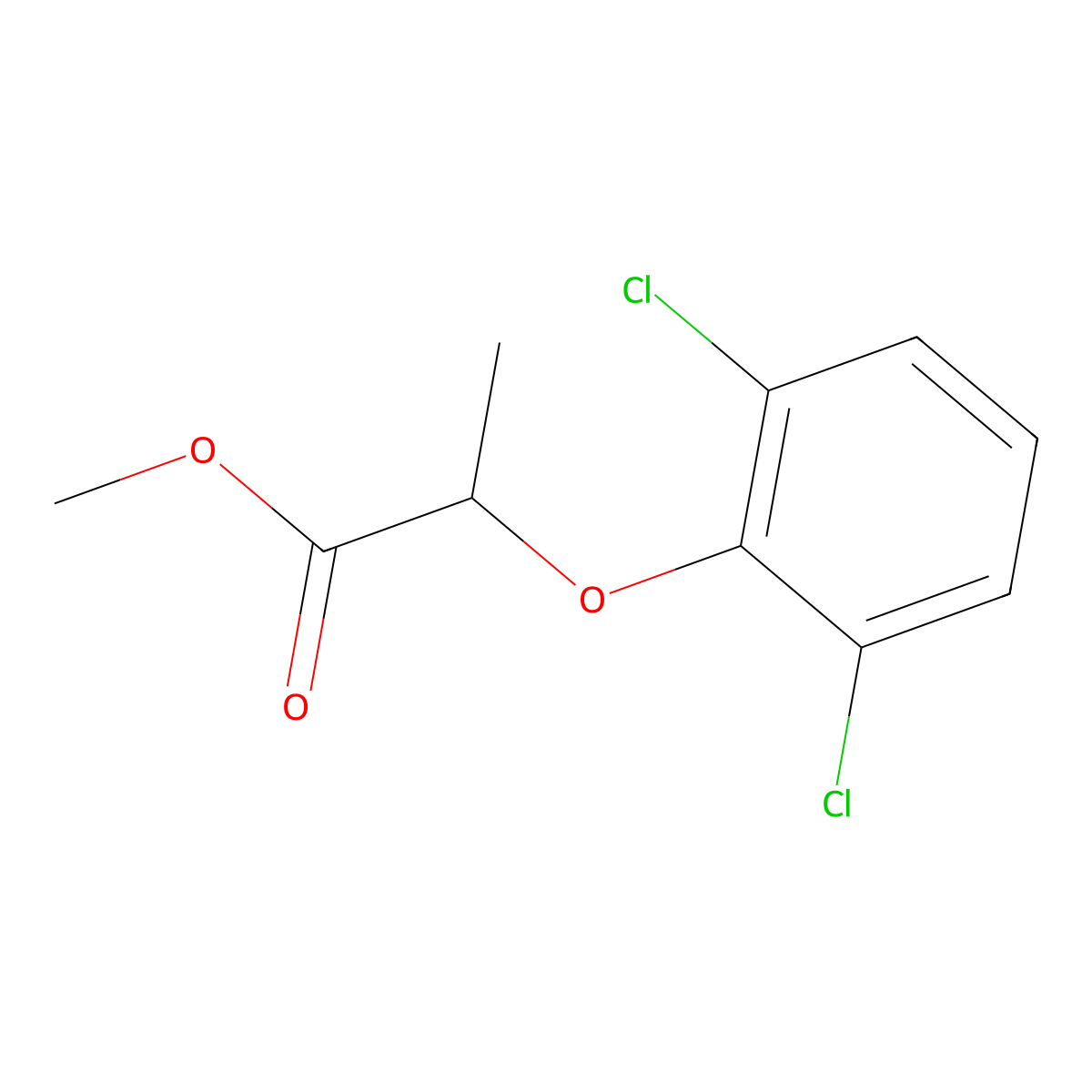 Methyl 2-(2,6-dichlorophenoxy)propanoate molecular structure, CAS 588678-04-0