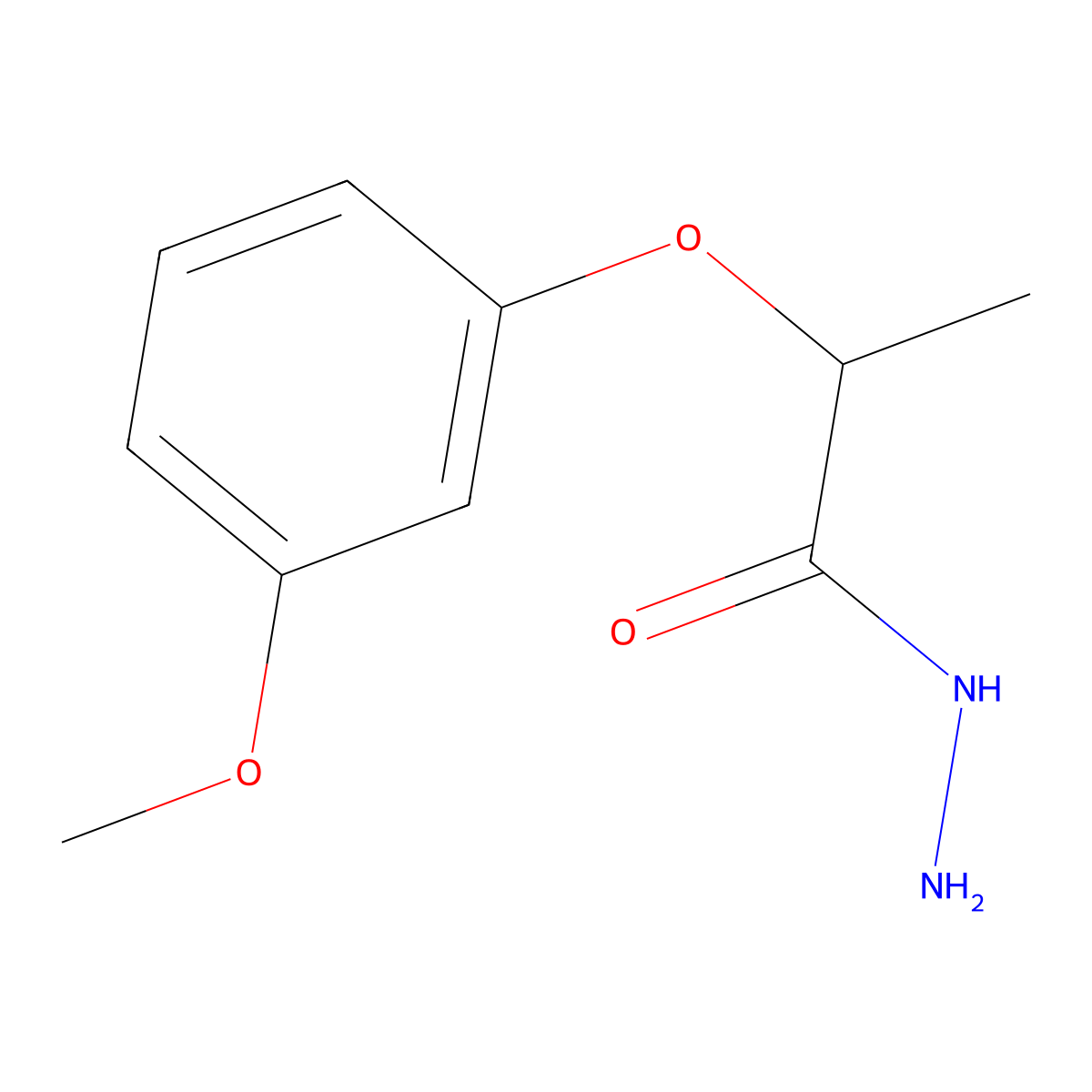 2-(3-Methoxyphenoxy)propanohydrazide molecular structure, CAS 588678-30-2