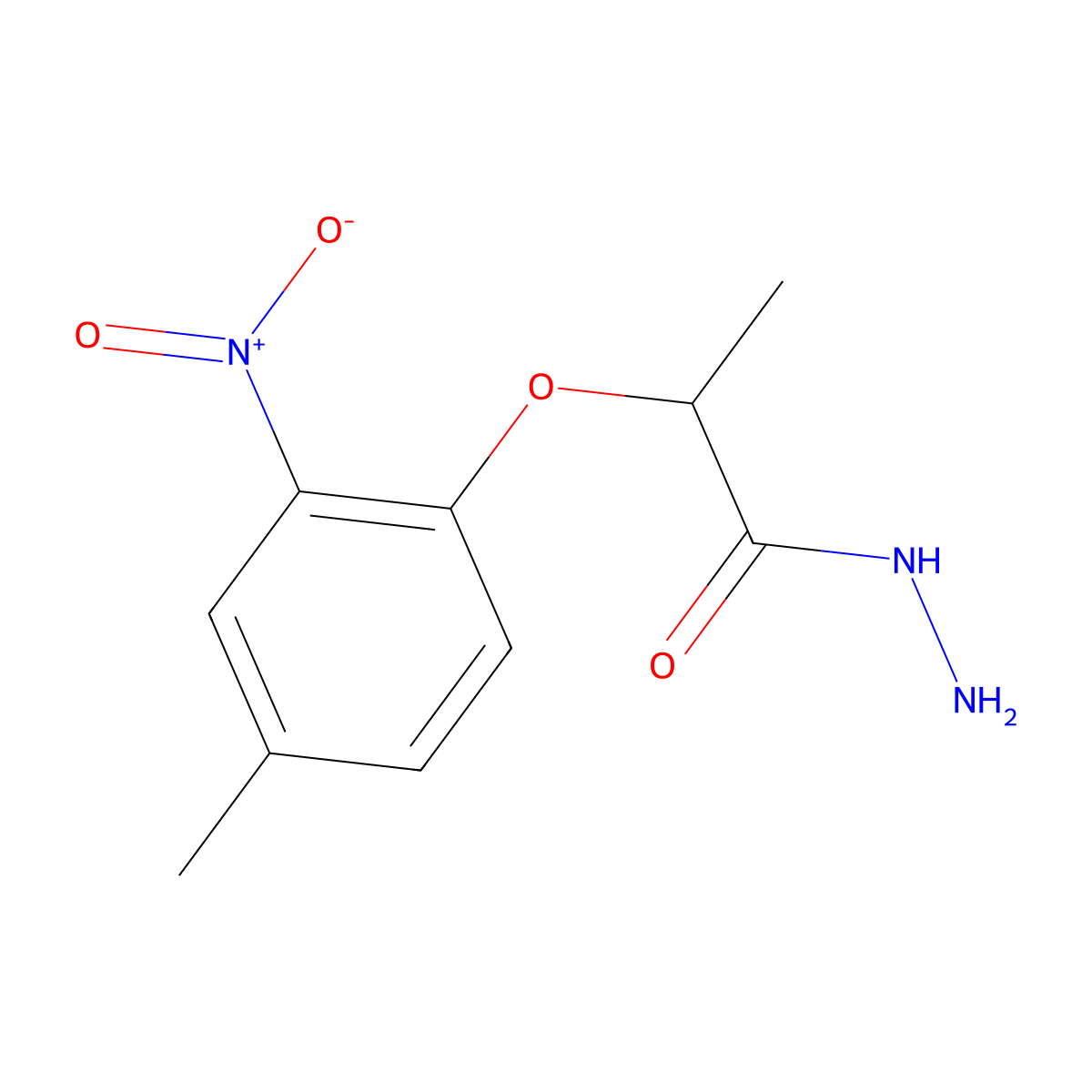 2-(4-Methyl-2-nitrophenoxy)propanohydrazide molecular structure, CAS 588678-31-3