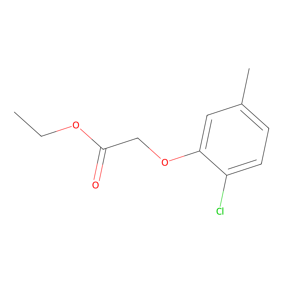 Ethyl 2-(2-chloro-5-methylphenoxy)acetate molecular structure, CAS 588679-09-8