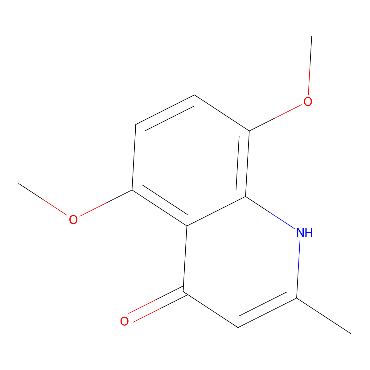 5,8-Dimethoxy-2-methylquinolin-4-ol molecular structure, CAS 58868-03-4