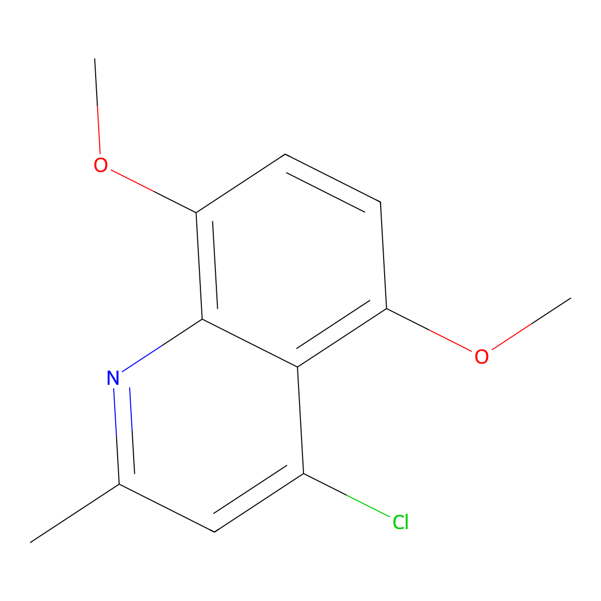 4-Chloro-5,8-dimethoxy-2-methylquinoline molecular structure, CAS 58868-18-1