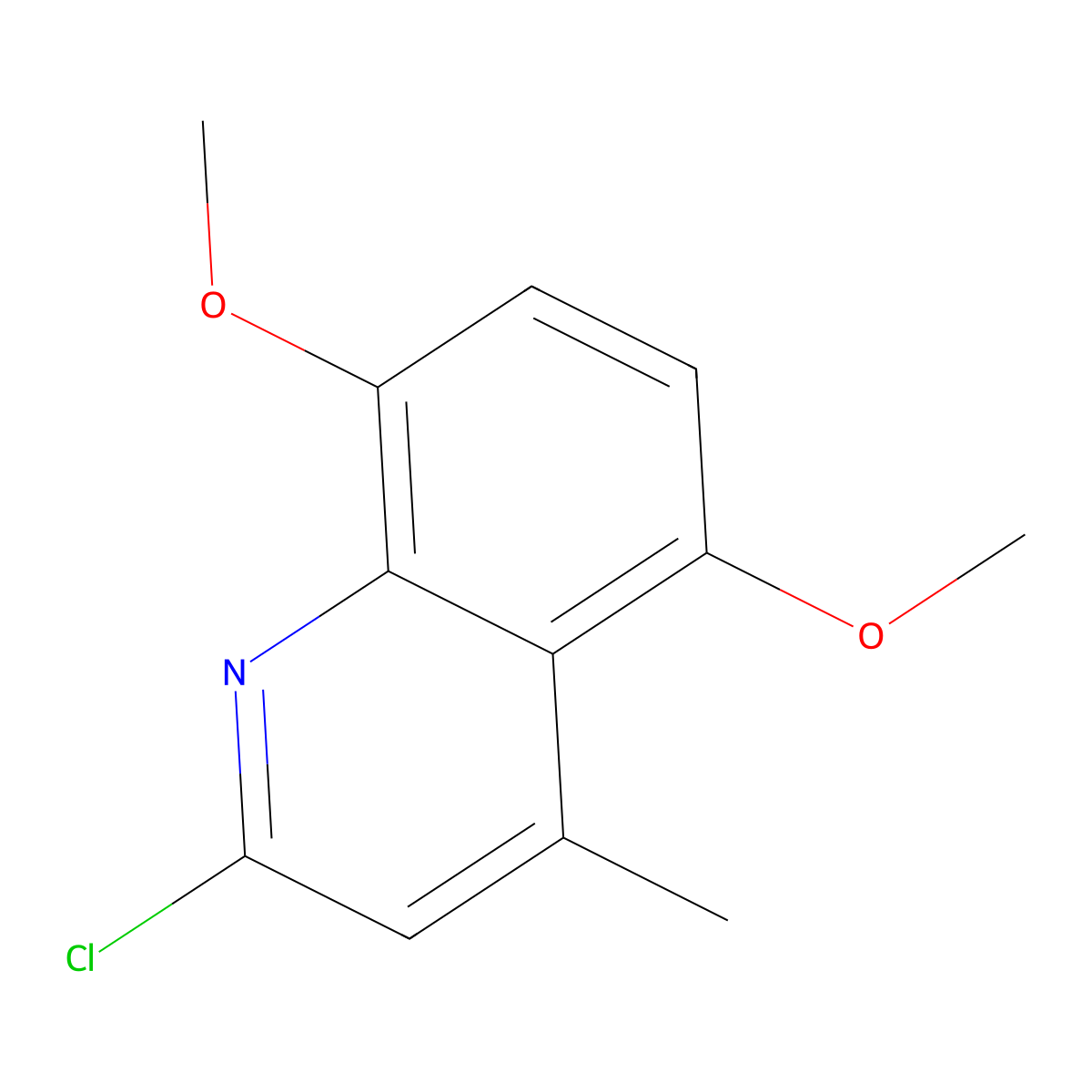 2-Chloro-5,8-dimethoxy-4-methylquinoline molecular structure, CAS 58868-27-2