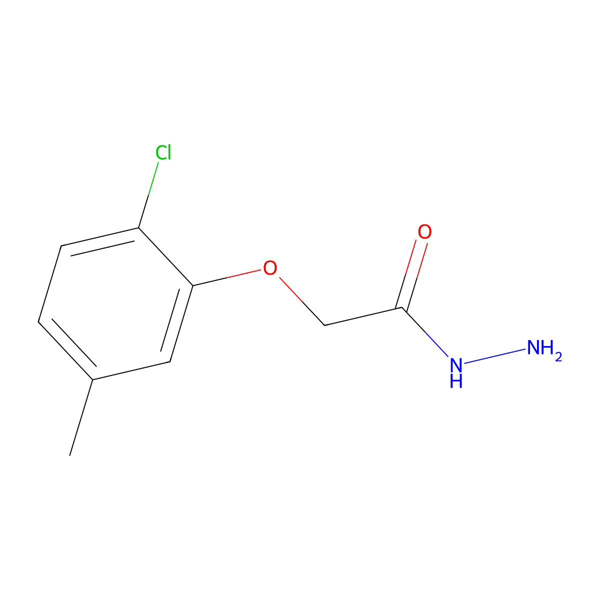 2-(2-Chloro-5-methylphenoxy)acetic acid hydrazide molecular structure, CAS 588680-02-8