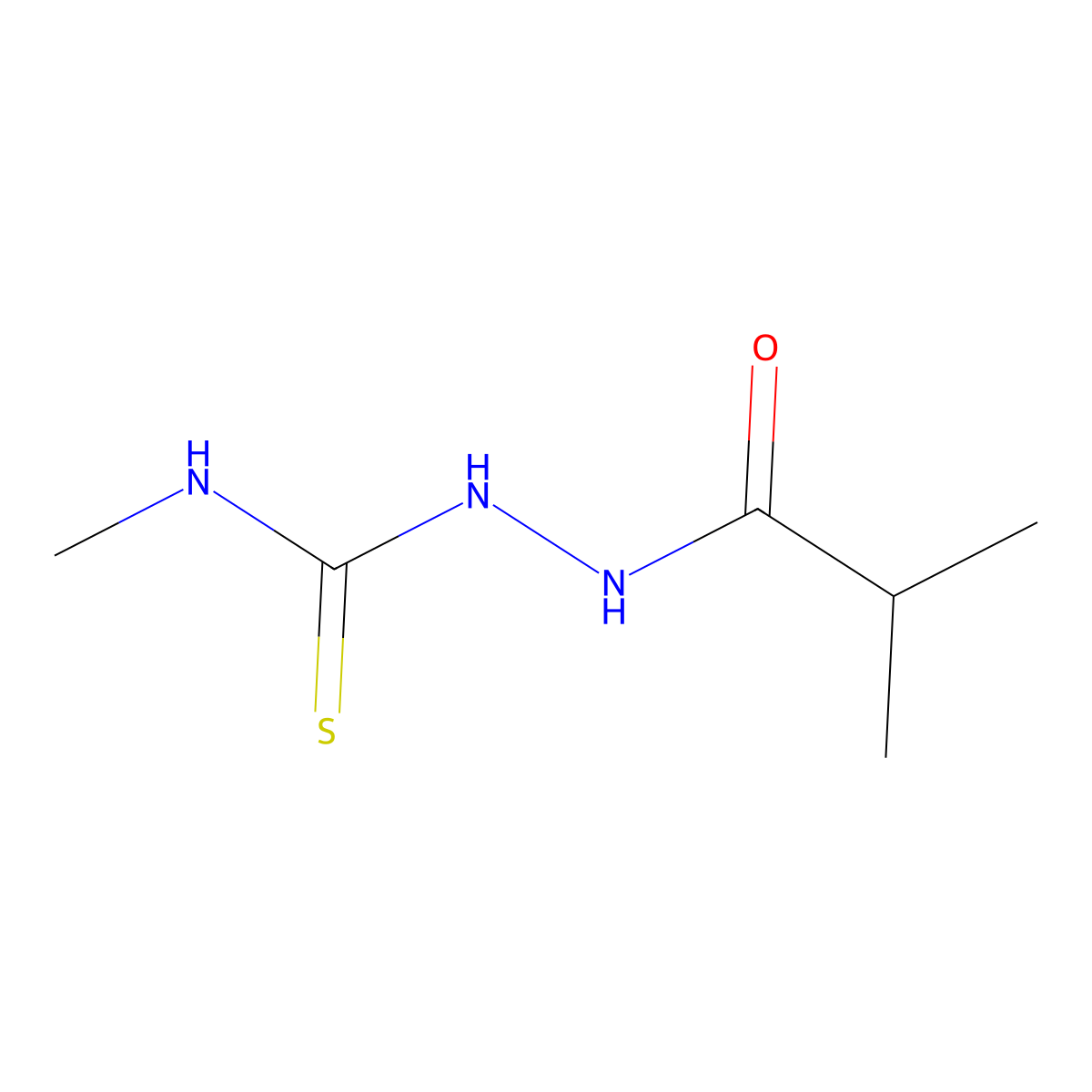 1-Methyl-3-(2-methylpropanoylamino)thiourea molecular structure, CAS 588680-34-6