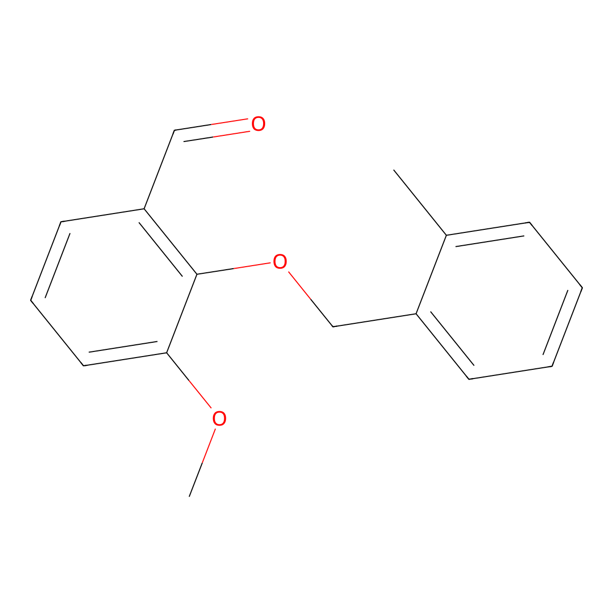 3-Methoxy-2-[(2-methylbenzyl)oxy]benzaldehyde molecular structure, CAS 588681-48-5