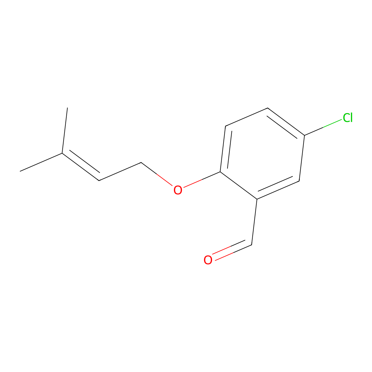 5-Chloro-2-[(3-methylbut-2-en-1-yl)oxy]benzaldehyde molecular structure, CAS 588681-62-3