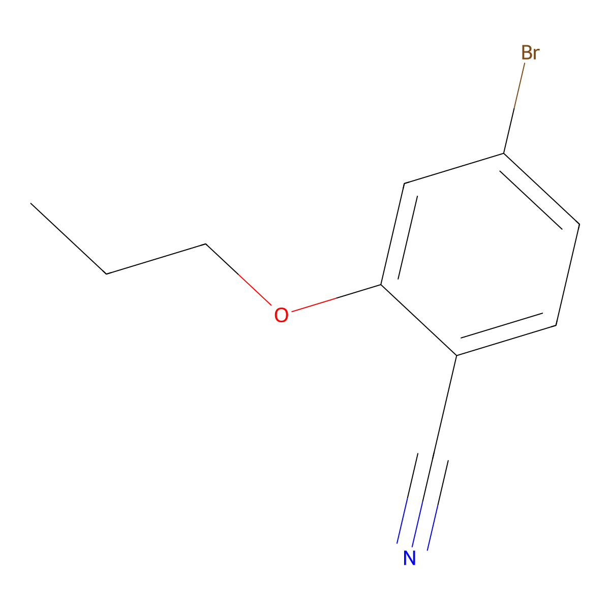 4-Bromo-2-propoxybenzonitrile molecular structure, CAS 588682-07-9