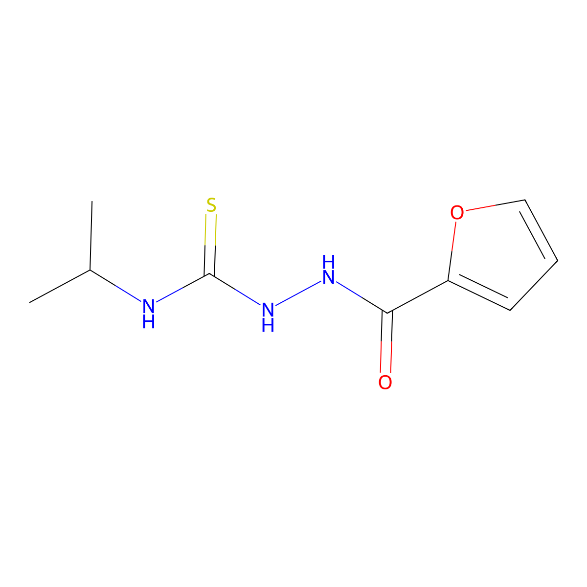 1-(Furan-2-carbonylamino)-3-propan-2-ylthiourea molecular structure, CAS 588682-37-5